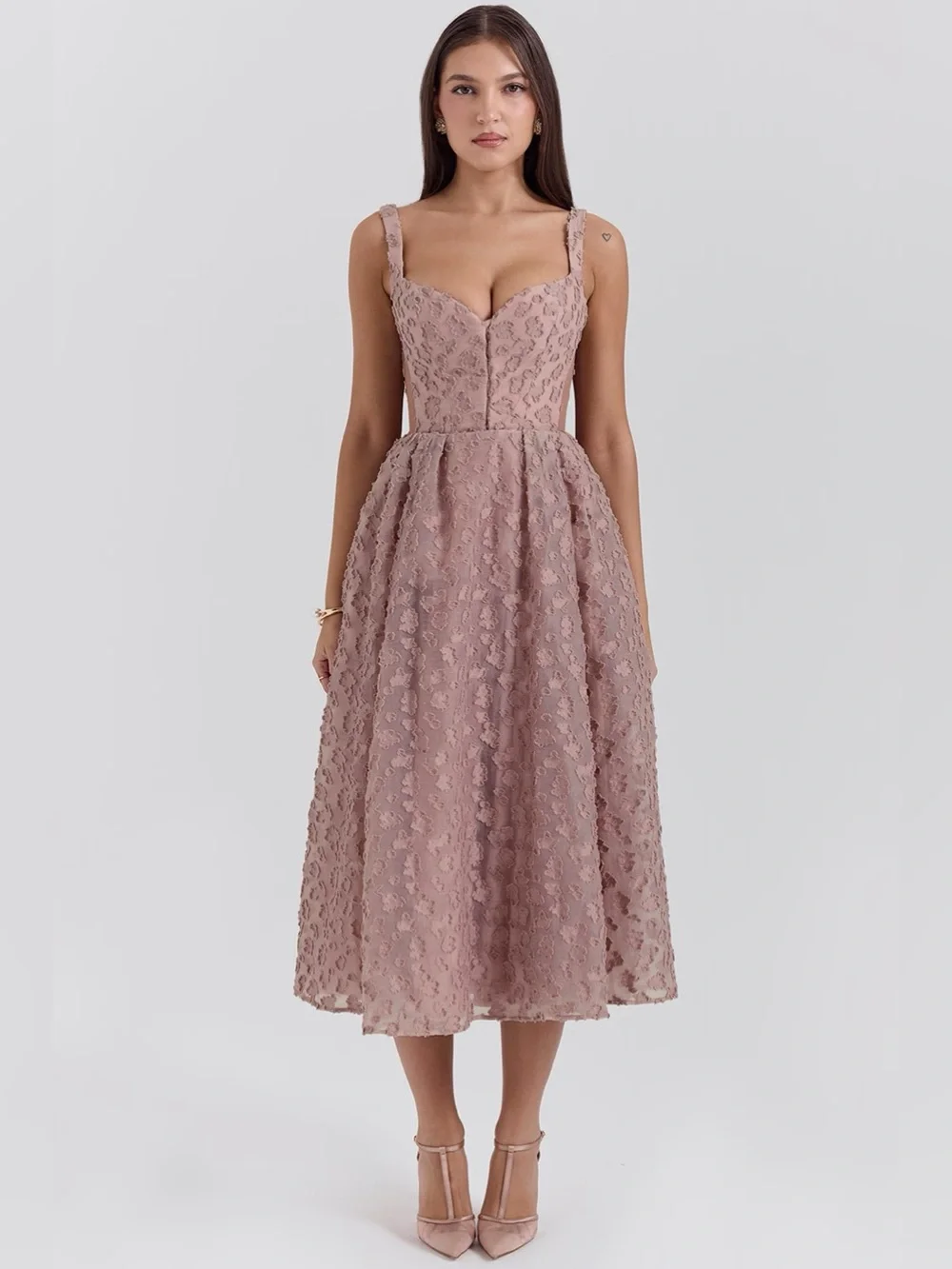 HOUSE OF CB Lovely Rose Midi Dress - Picture 1 of 7